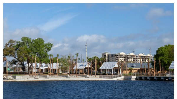 View of the Lake Front Park in Kissimmee, Florida