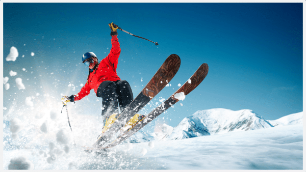 Person skiing on a mountain in California