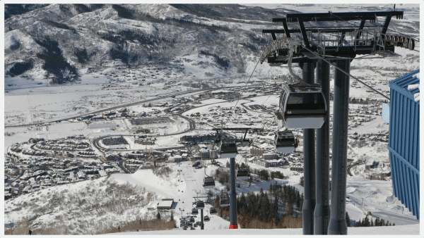 View at the top of Steamboat Springs CO Ski lift