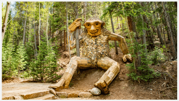 Warm color image of the Breckenridge Troll