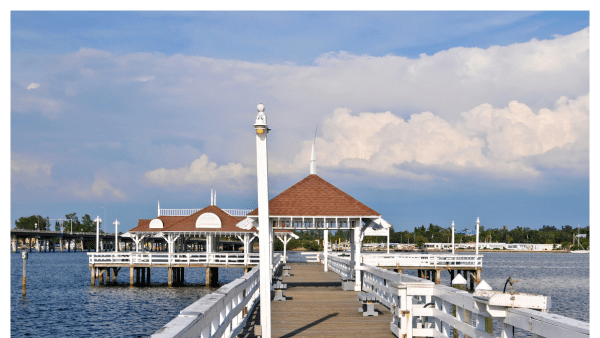 Bradenton Beach historic pier on Anna Maria island