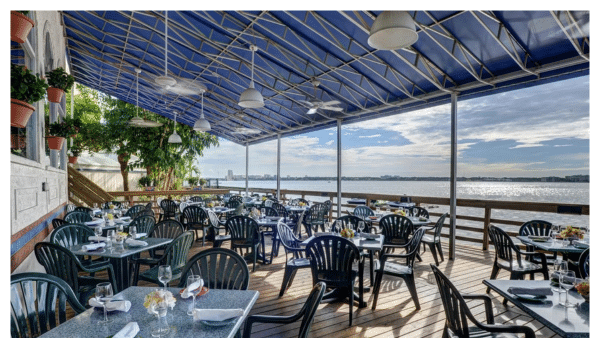 Columbia Restaurant Sand Key waterfront dining area