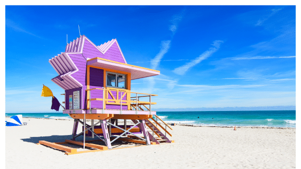 Funky Miami Beach lifeguard station