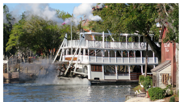 View of Liberty Belle ship at Magic Kingdom in Orlando