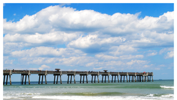 View of pier in Jacksonville, FL