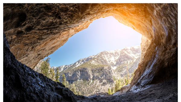 View from a cave at Mount Charleston in Nevada