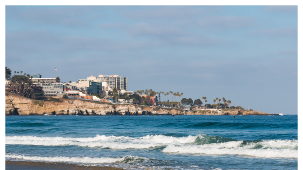 View of La Jolla shores in San Diego