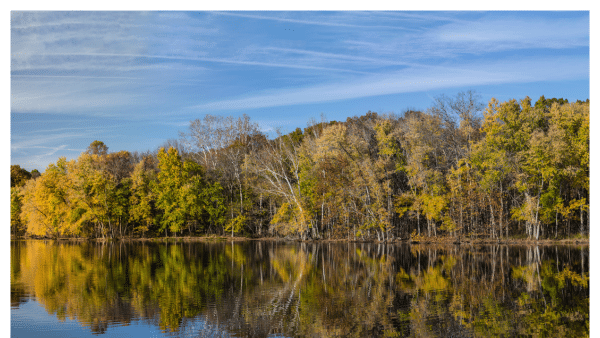 View of Radnor Lake State Park near Nashville in the Autumn