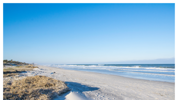 View of the Ponte Vedra beach in Jacksonville, FL