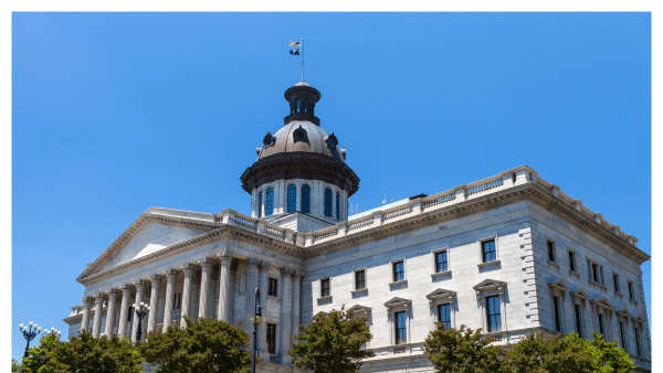 View of the exterior at the South Carolina State House