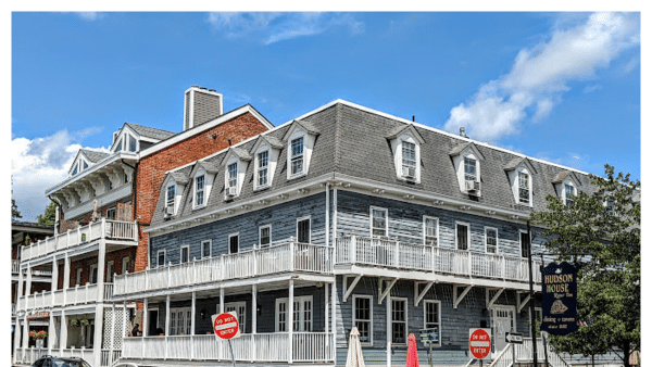 View of the exterior of the Hudson House River Inn