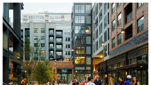 View of Smoky Hollow district in Raleigh