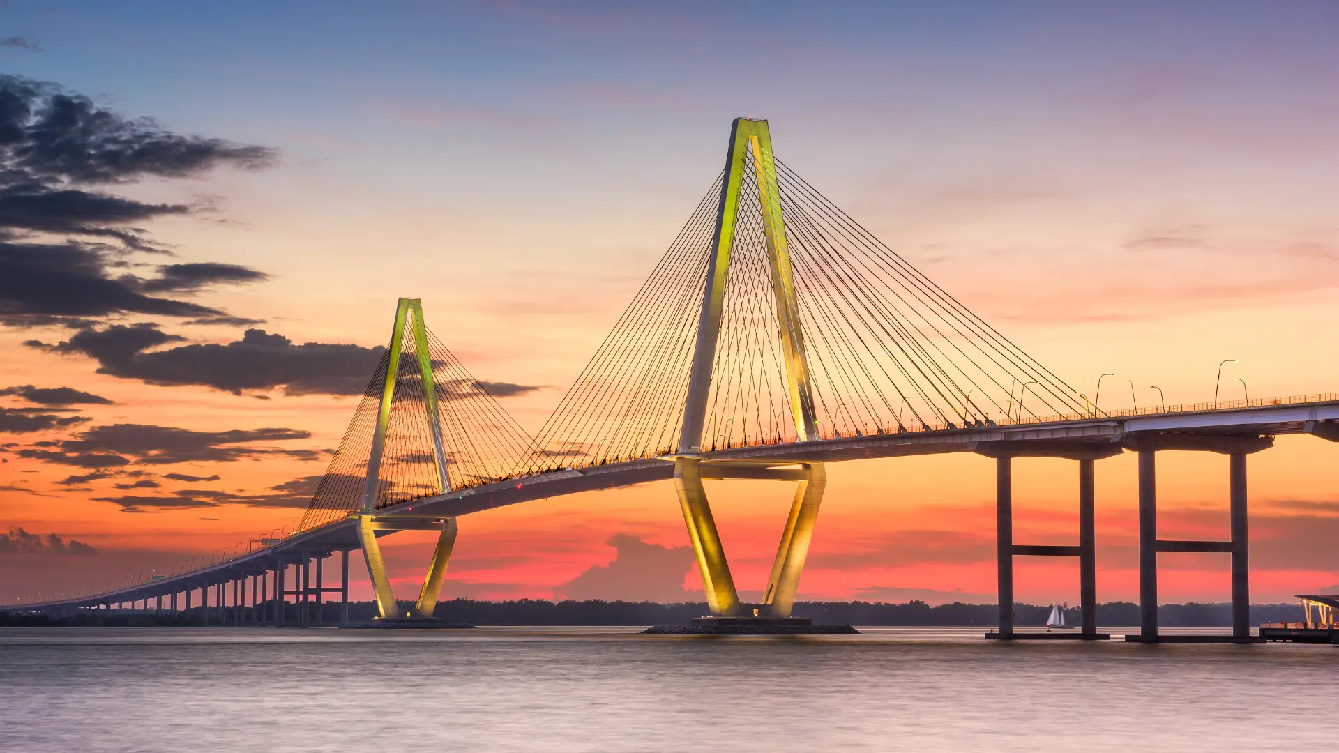 View of a bridge in Charleston, South Carolina