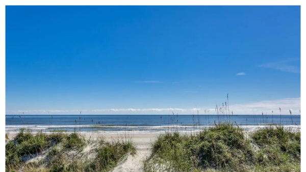 View of the Myrtle Beach shore from private access point