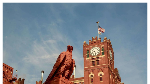 View of the exterior at Anheuser-Busch Brewery