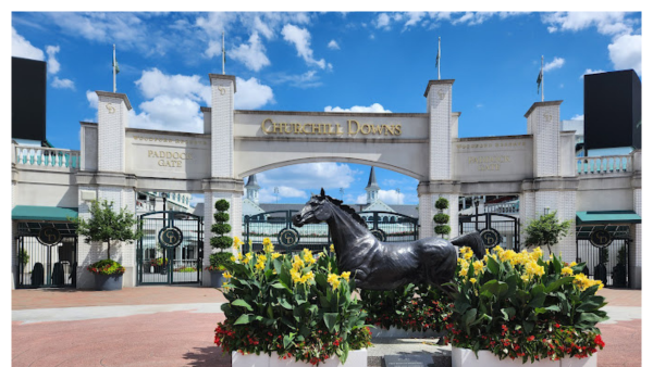 View of the exterior of Churchill Downs