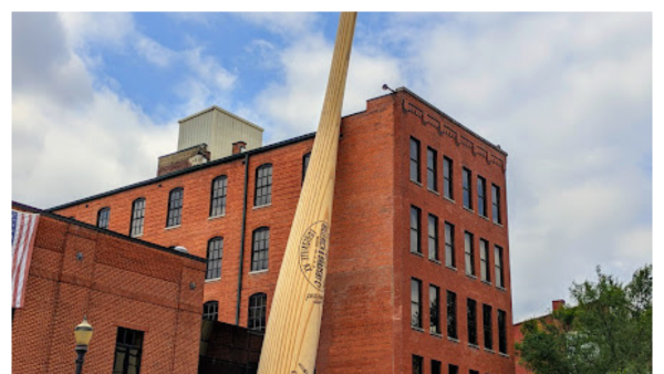 View of the exterior of the Louisville Slugger Museum & Factory