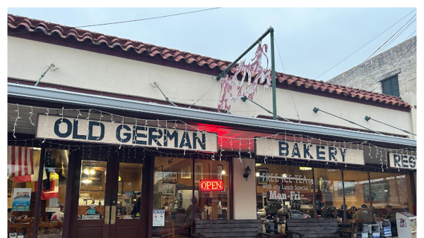 View of the exterior of the Old German Bakery and Restaurant