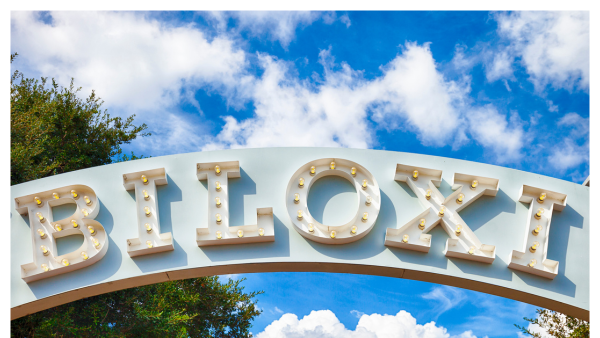 View of the Biloxi Mississippi sign