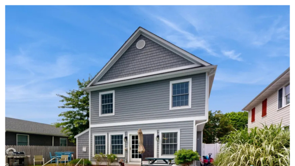 View of the back pool area at 320 Laurel Street in Rehoboth Beach