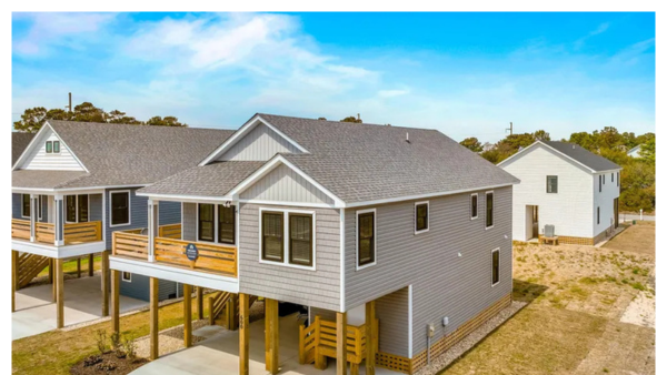 View of the outside of Hope Haven beach rental in Kill Devil Hills